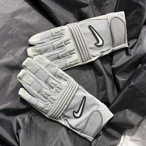 Nike PGF133 NCAA D/Tack II Football Gloves Grey Gray Size L
